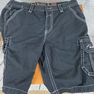 Rock Revival Cargo Shorts. Black in size 38.
